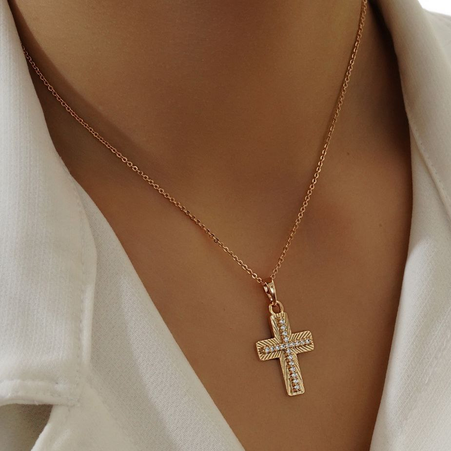 سفارش خرید و قیمت گردنبند ژوپینگ صلیب - Cross-pendant-necklace