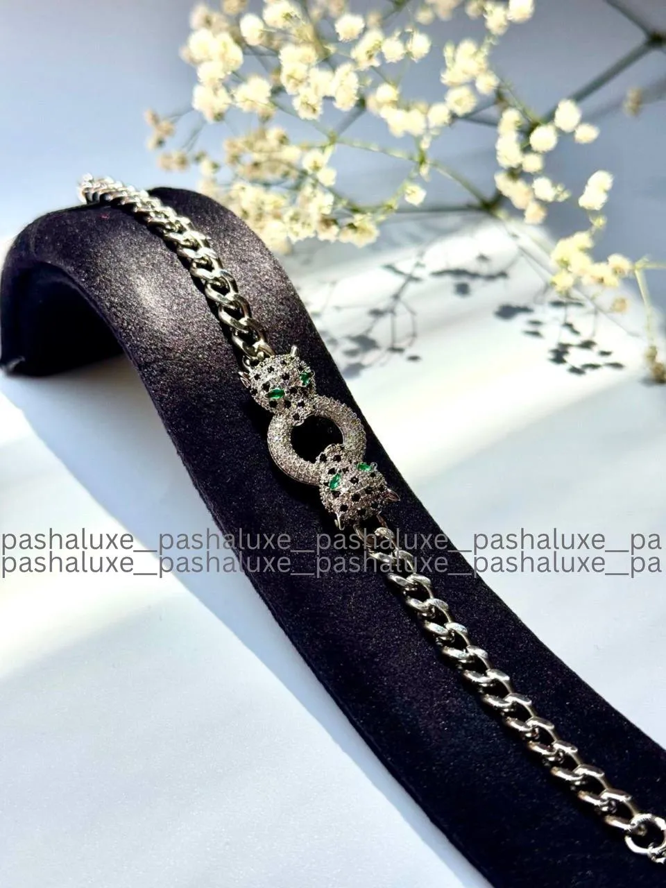 دستبند زنانه ژوپینگ طرح پنتر کارتیر | رنگ ثابت و ضدحساسیت | پاشالوکس